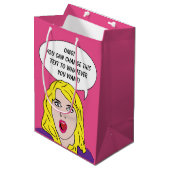 FUNNY RETRO VROUWENDOSSIER MEDIUM CADEAUZAKJE (Voorkant Gekanteld)