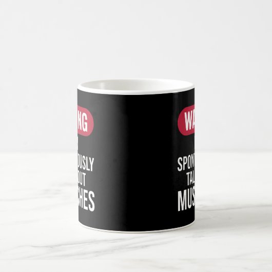 Funny Retro Warning I May Spontaneously Talk About Koffiemok (Center)