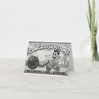 Funny Retro Wedding Card Bedankkaart