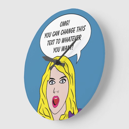 FUNNY RETRO WOMAN aangepaste muur klok (Hoek)