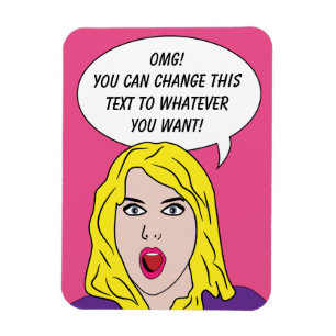 FUNNY RETRO WOMAN custom magnet Magneet