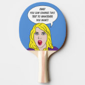FUNNY RETRO WOMAN custom ping pong paddle Tafeltennisbatje (Achterkant)