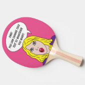 FUNNY RETRO WOMAN custom ping pong paddle Tafeltennisbatje (Zijkant)