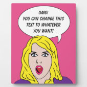 FUNNY RETRO WOMAN custom plaque Fotoplaat (Voorkant)