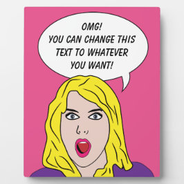 FUNNY RETRO WOMAN custom plaque Fotoplaat