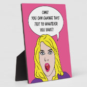 FUNNY RETRO WOMAN custom plaque Fotoplaat (Zijkant)