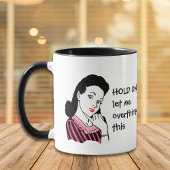 Funny Retro Woman Overthinking Mok