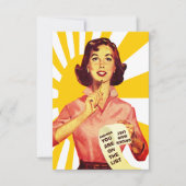 Funny retro zal je mijn mijn zijn kaart (Voorkant)