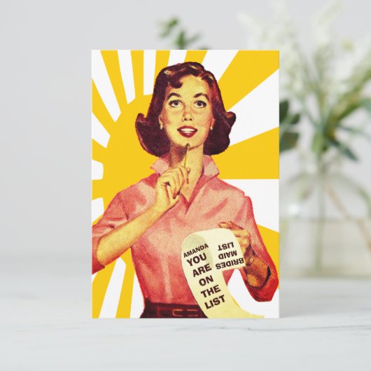 Funny retro zal je mijn mijn zijn kaart (Staand voorkant)