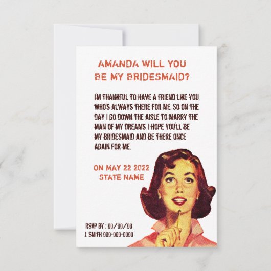 Funny retro zal je mijn mijn zijn kaart (Achterkant)