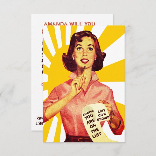 Funny retro zal je mijn mijn zijn kaart (Voorkant / Achterkant)