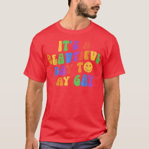 Funny Retro zijn prachtige dag om homo P te zegge T-shirt