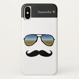 Funny Retro zonnebril met Mustache Case-Mate iPhone Case