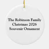 Funny Retro zonnebril met Mustache Keramisch Ornament (Achterkant)