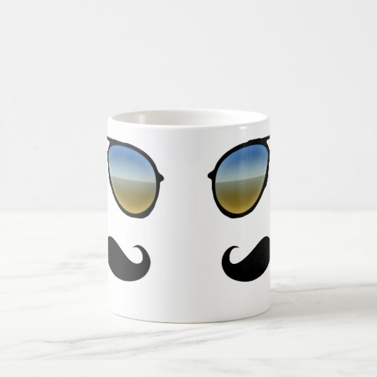 Funny Retro zonnebril met Mustache Koffiemok (Center)
