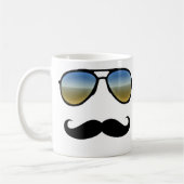 Funny Retro zonnebril met Mustache Koffiemok (Links)