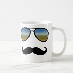 Funny Retro zonnebril met Mustache Koffiemok