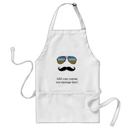 Funny Retro zonnebril met Mustache Standaard Schort