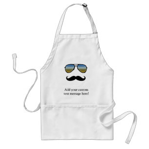 Funny Retro zonnebril met Mustache Standaard Schort