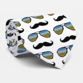 Funny Retro zonnebril met Mustache Stropdas (Opgerold)