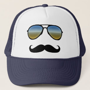 Funny Retro zonnebril met Mustache Trucker Pet