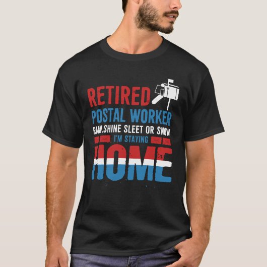 Funny Revermoede Postal Worker Mailman Retirement T-shirt (Voorkant)