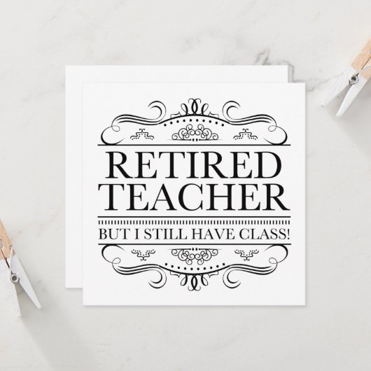 Funny Revermoeid leraar Kaart (Voorkant / Achterkant in situ)