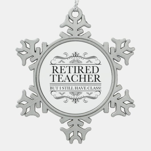 Funny Revermoeid leraar Tin Sneeuwvlok Ornament (Voorkant)