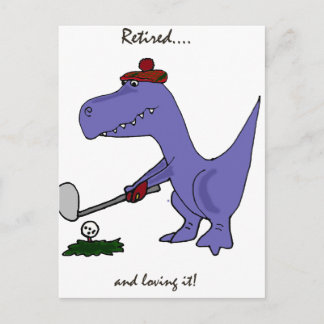 Funny Revermoeid T-Rex Dinosaur Gofing Briefkaart
