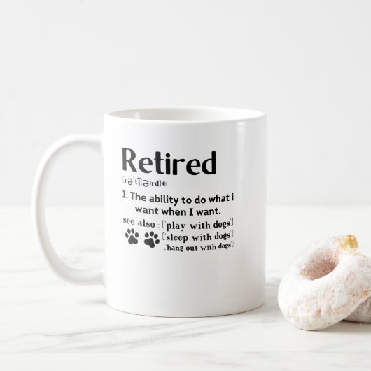 Funny Revermoeide definitiehond mama en Paw-liefhe Koffiemok (Met donut)