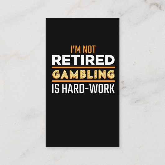 Funny Revermoeide Gambler Casino Slot Machine Play Visitekaartje (Voorkant)