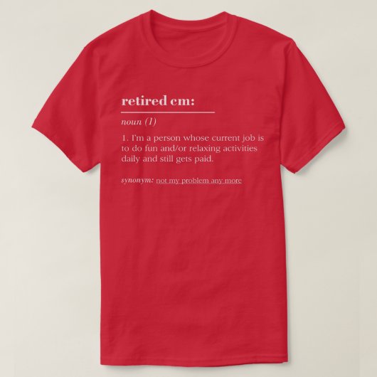 Funny Revermoey Dictionary Definition Cm T-shirt (Design voorkant)
