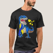 Funny Rex Dinosaur World Down Syndrome Day Awarene T-shirt (Voorkant)