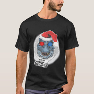 Funny Rex Santa Hat Sunbril Dinosaur Kerstmis T-shirt
