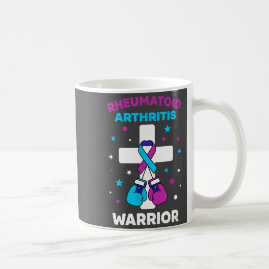 Funny Rheumatoid Warrior Arthritis Awareness Koffiemok (Rechts)