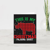 Funny Rhino Christmas Pj Pajama Men Women Pj For F Kaart (Voorkant)
