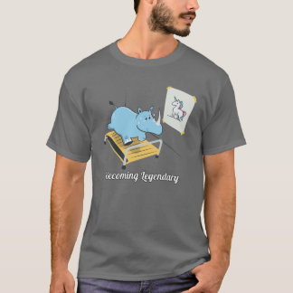 Funny rhino unicorn wordt legendarisch. t-shirt
