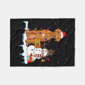 Funny Rhodesian Ridgeback Dog Christmas Snowman Xm Fleece Deken (Voorkant (Horizontaal))