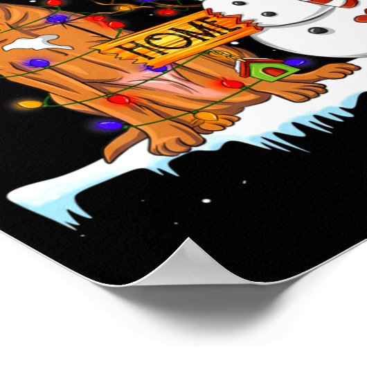 Funny Rhodesian Ridgeback Dog Christmas Snowman Xm Poster (Hoek)