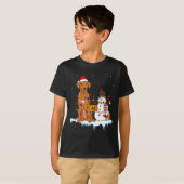 Funny Rhodesian Ridgeback Dog Christmas Snowman Xm T-shirt (Voorkant volledig)