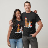 Funny Rhodesian Ridgeback Dog Kerstmis Snowman Xm T-shirt (Unisex)