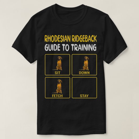 Funny Rhodesian Ridgeback Guide To Training Dog Ob T-shirt (Design voorkant)