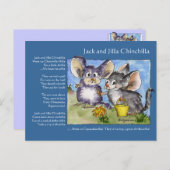 Funny Rhymes Chinchilla Love Briefkaart (Voorkant / Achterkant)