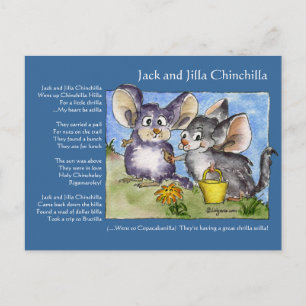 Funny Rhymes Chinchilla Love Briefkaart