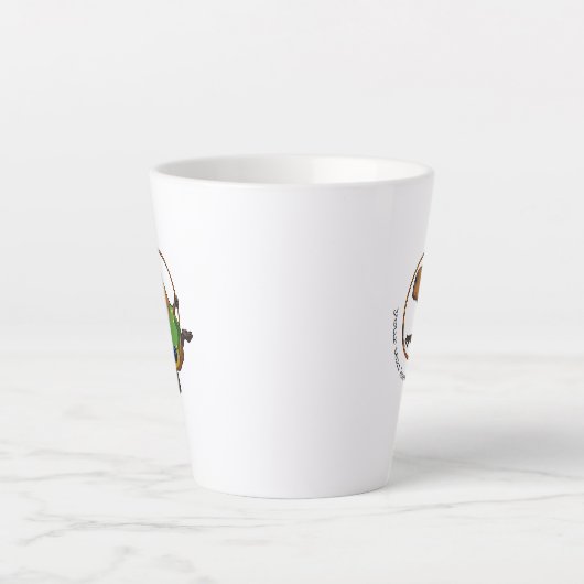 Funny Rhythmic Gymnast Capybara Hoop Cartoon Latte Mok (Voorkant)