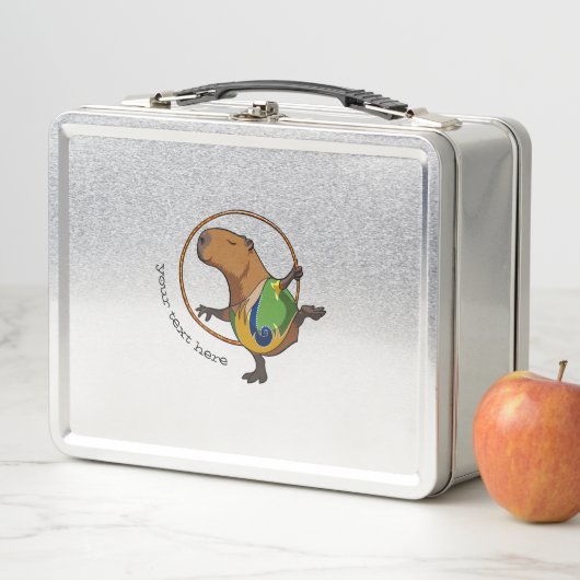 Funny Rhythmic Gymnast Hoop Cartoon Capybara (In situ)