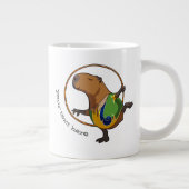 Funny Rhythmic Gymnast Hoop Cartoon Capybara Grote Koffiekop (Rechts)