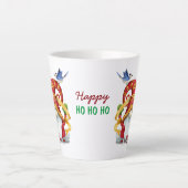 Funny Ribbon Gnome with Birds Latte Mok (Voorkant)