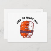 Funny Rice to Meat You Briefkaart (Voorkant / Achterkant)