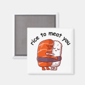 Funny Rice to Meat You Magneet (Voorkant / Achterkant)